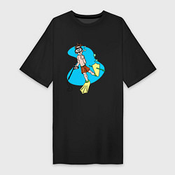 Женская футболка-платье Подводный охотник