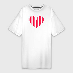 Женская футболка-платье Минималистичное сердце