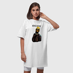 Футболка женская-платье Hip Hop Hussle, цвет: белый — фото 2