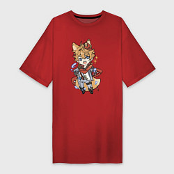 Женская футболка-платье Лисёнок Тарталья