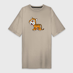 Женская футболка-платье Добрый тигр