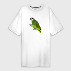 Женская футболка-платье Попугайчик