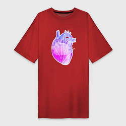 Женская футболка-платье Реалистичные силуэт сердца