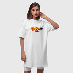 Футболка женская-платье Hot Wheels Машина, цвет: белый — фото 2