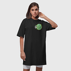 Футболка женская-платье PIXEL PORTAL Rick & Morty, цвет: черный — фото 2
