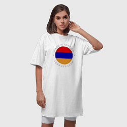 Футболка женская-платье Сделано в Армении, цвет: белый — фото 2
