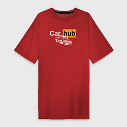 Футболка женская-платье Car Hub hub, цвет: красный