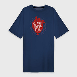Женская футболка-платье Сердце воздушный шар