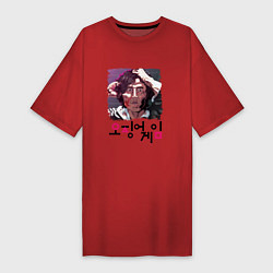 Футболка женская-платье Сон Ки Хун 456, цвет: красный