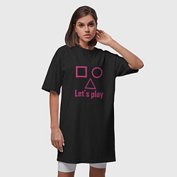 Футболка женская-платье Давай Сыграем, цвет: черный — фото 2