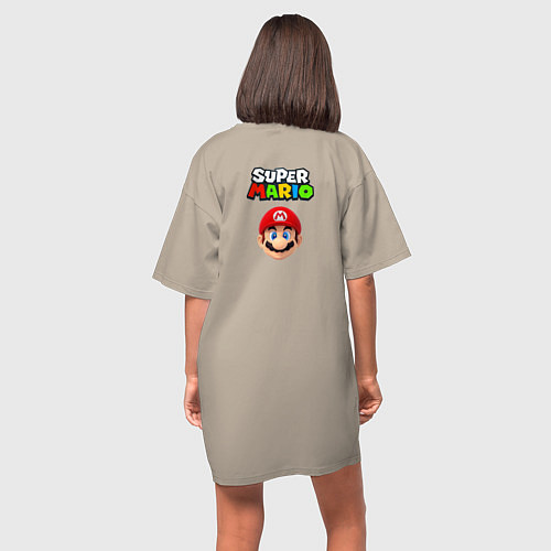 Женская футболка-платье Mario wii / Миндальный – фото 4