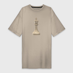 Женская футболка-платье Шахматная фигура Белый король
