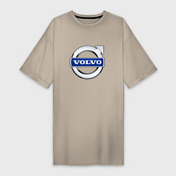 Женская футболка-платье Volvo, логотип