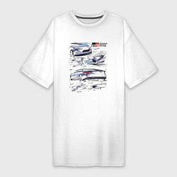 Женская футболка-платье Toyota Gazoo Racing sketch