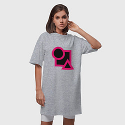 Футболка женская-платье Pink Black Game, цвет: меланж — фото 2