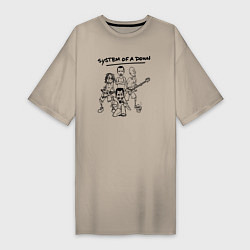 Женская футболка-платье Арт на группу System of a Down