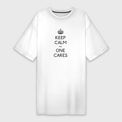 Женская футболка-платье Keep Calm no one cares