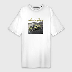 Женская футболка-платье Lamborghini Motorsport sketch