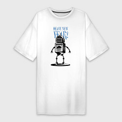 Женская футболка-платье Heavy New Robot Year!