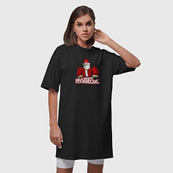 Футболка женская-платье Санта Robloх, цвет: черный — фото 2
