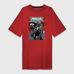 Женская футболка-платье Metallica - cool dudes!