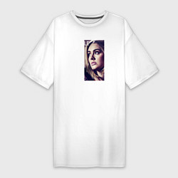 Женская футболка-платье Певица Адель