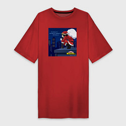 Женская футболка-платье My Hero Academia - Санта с подарками на Новый год