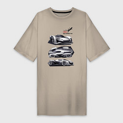 Женская футболка-платье Audi motorsport concept sketch