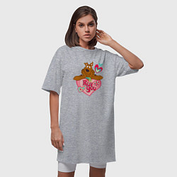 Футболка женская-платье Ruv you Scooby Doo, цвет: меланж — фото 2