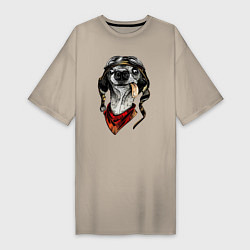 Женская футболка-платье Biker dog