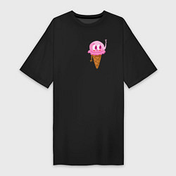 Женская футболка-платье Любовь мороженки