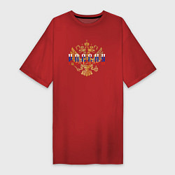 Женская футболка-платье Герб РФ Россия