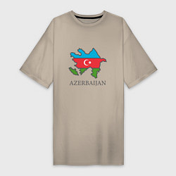 Футболка женская-платье Map Azerbaijan, цвет: миндальный