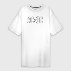 Женская футболка-платье ACDC Logo Молния