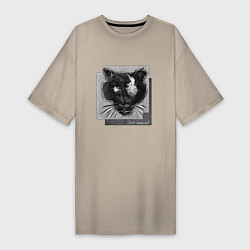 Женская футболка-платье Коллекция Get inspired! Большая кошка Абстракция f