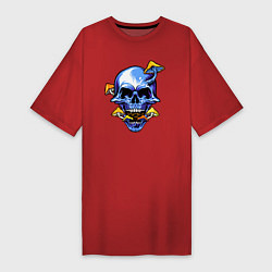 Женская футболка-платье Skull & Mushrooms