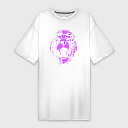 Женская футболка-платье Neon vanguard lion