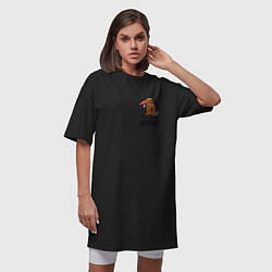 Футболка женская-платье Деггет, цвет: черный — фото 2
