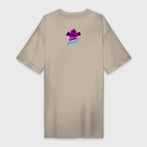 Женская футболка-платье Аркейн эксклюзивный дизайн 2022 / Миндальный – фото 2