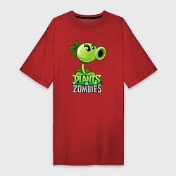 Женская футболка-платье Plants vs Zombies Горохострел