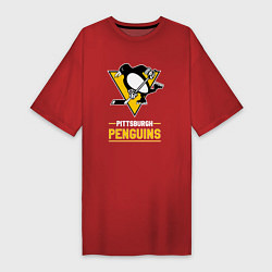 Женская футболка-платье Питтсбург Пингвинз , Pittsburgh Penguins