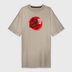 Женская футболка-платье Ниндзя дракон Япония