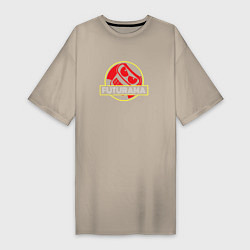 Женская футболка-платье Футурама Бендер Логотип, Futurama
