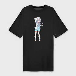 Футболка женская-платье Furry anime!, цвет: черный