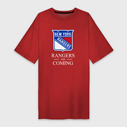 Женская футболка-платье Rangers are coming, Нью Йорк Рейнджерс, New York R