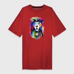 Женская футболка-платье Color lion! Neon!