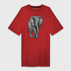 Женская футболка-платье Огромный могучий слон