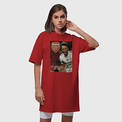 Футболка женская-платье Arsenal, Pierre-Emerick Aubameyang!, цвет: красный — фото 2