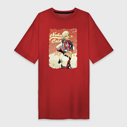 Футболка женская-платье Fallout Nuka Cola Poster, цвет: красный