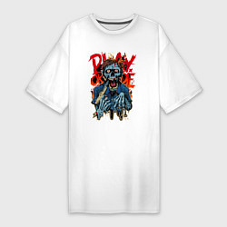 Женская футболка-платье Play or die! Zombie
